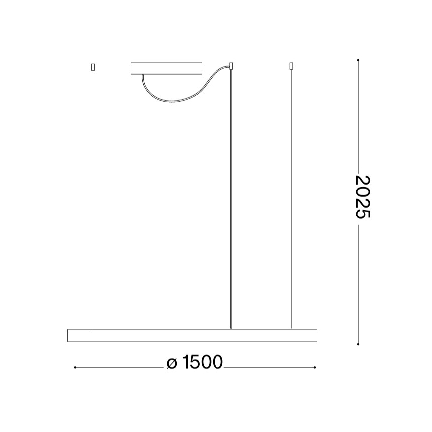 Ideal Lux - LED-pendel på vajer ORACLE SLIM LED/83W/230V 4000K Ø 150 cm guld