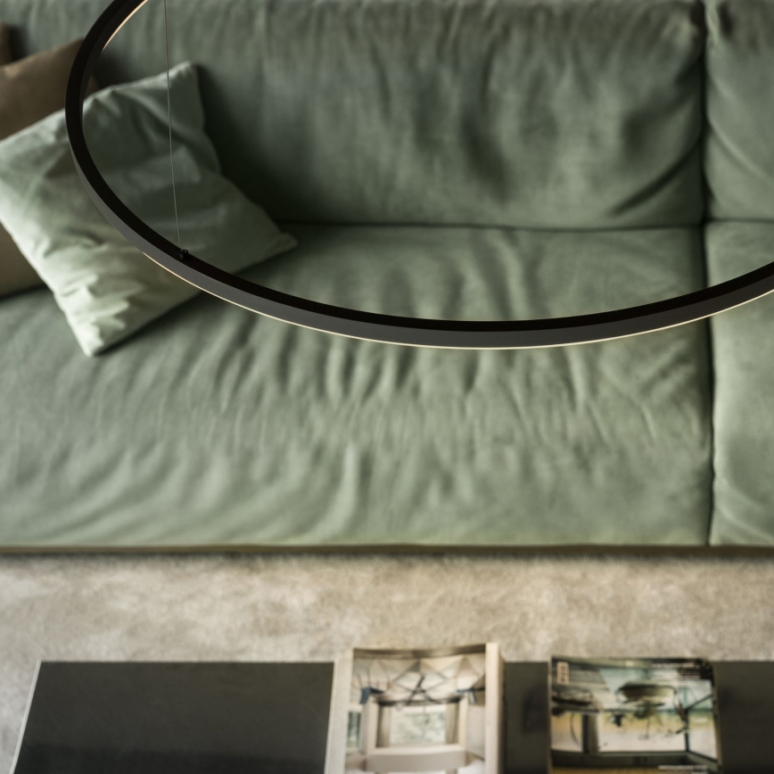 Ideal Lux - LED-pendel ORACLE SLIM LED/37W/230V 3000K CRI 90 Ø 70 cm svart