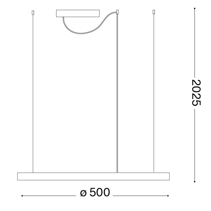 Ideal Lux - LED-pendel med kabelupphängning ORACLE SLIM LED/29W/230V 4000K CRI 90 Ø 50 cm guld