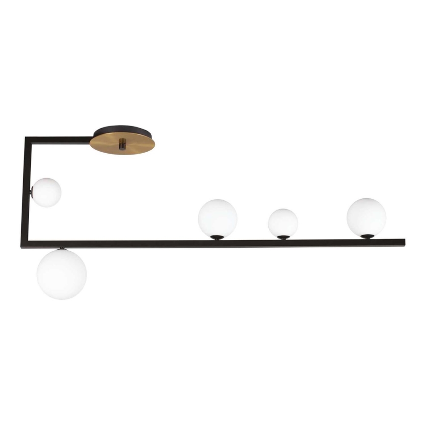 Ideal Lux - LED pendelljuskrona BIRDS 5xG9/3W/230V svart/guld