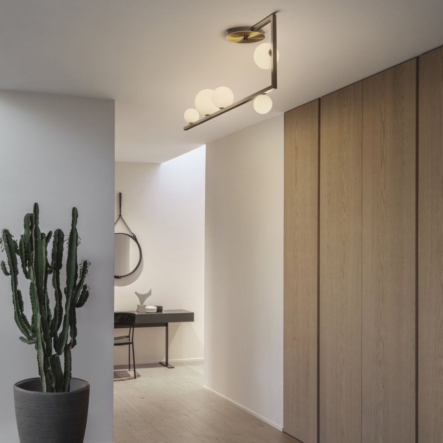 Ideal Lux - LED pendelljuskrona BIRDS 5xG9/3W/230V svart/guld