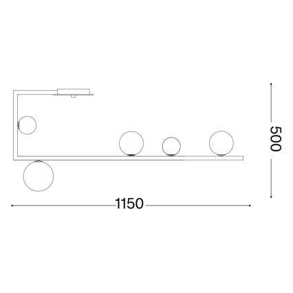 Ideal Lux - LED pendelljuskrona BIRDS 5xG9/3W/230V svart/guld