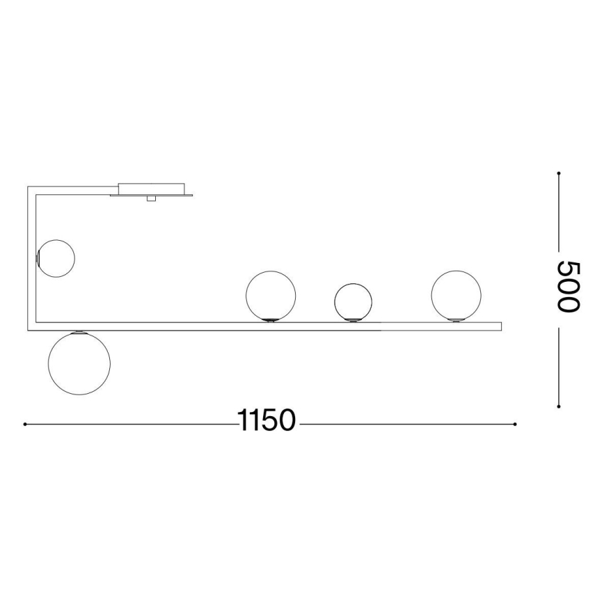 Ideal Lux - LED pendelljuskrona BIRDS 5xG9/3W/230V svart/guld