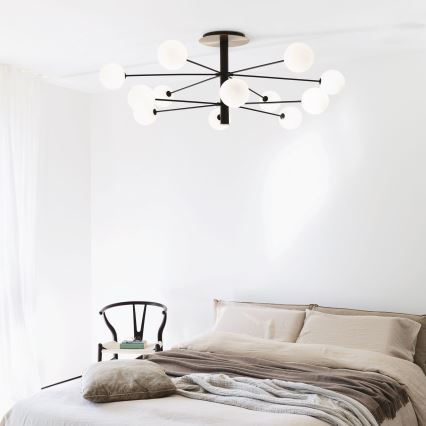 Ideal Lux - LED pendelljuskrona COSMOPOLITAN 12xG9/3W/230V diameter 145 cm svart