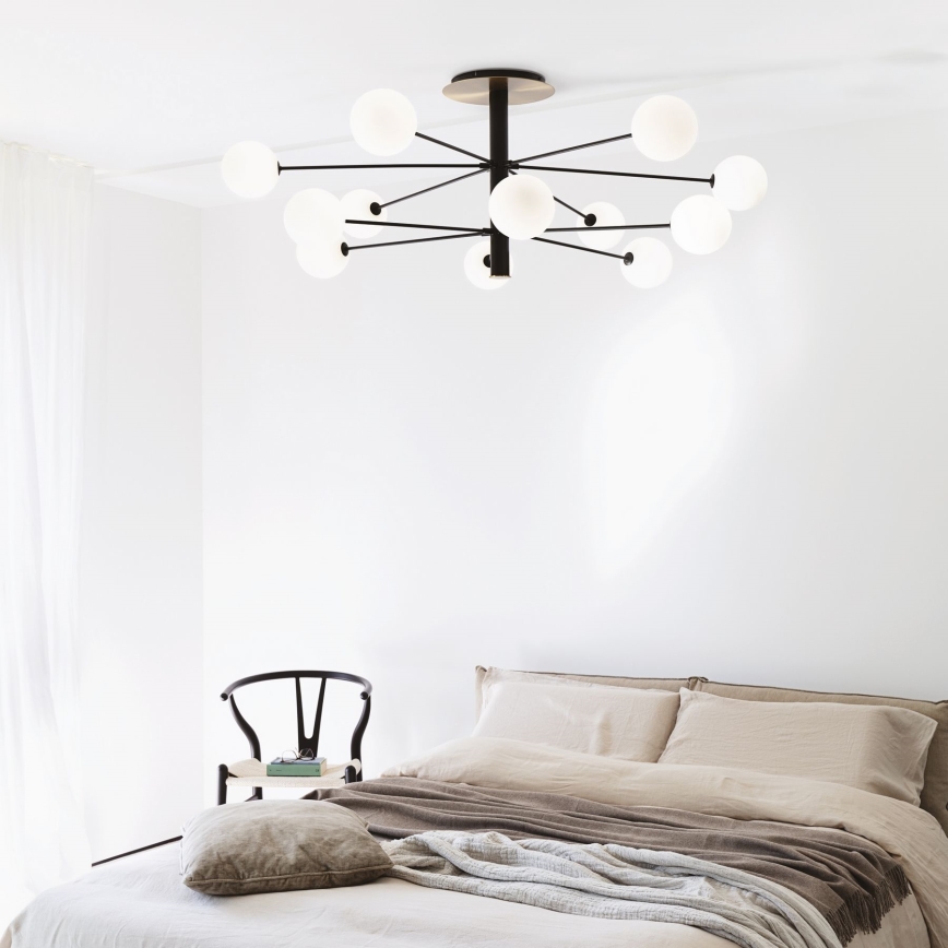 Ideal Lux - LED pendelljuskrona COSMOPOLITAN 12xG9/3W/230V diameter 145 cm svart