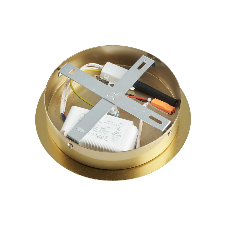Ideal Lux - LED pendelljuskrona EQUINOXE 12xG4/2W/230V diameter 124 cm mässing/genomskinlig