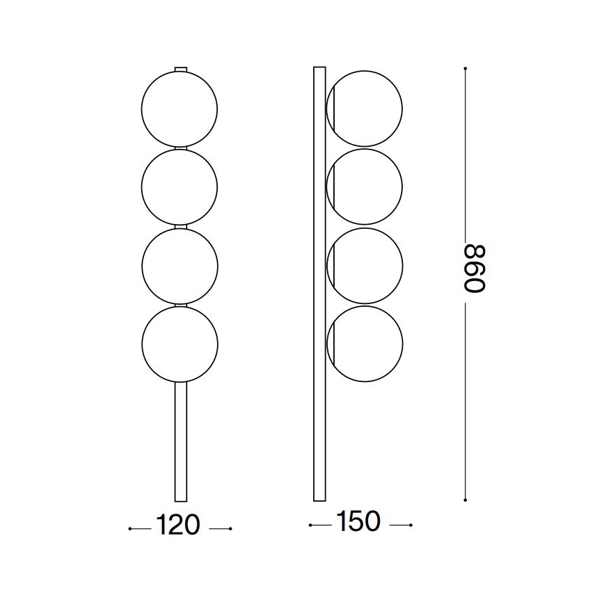 Ideal Lux - LED taklampa BINOMIO 4xG9/3W/230V vit