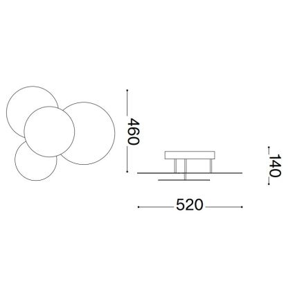 Ideal Lux - LED taklampa CLOUD LED/33W/230V CRI 90 vit