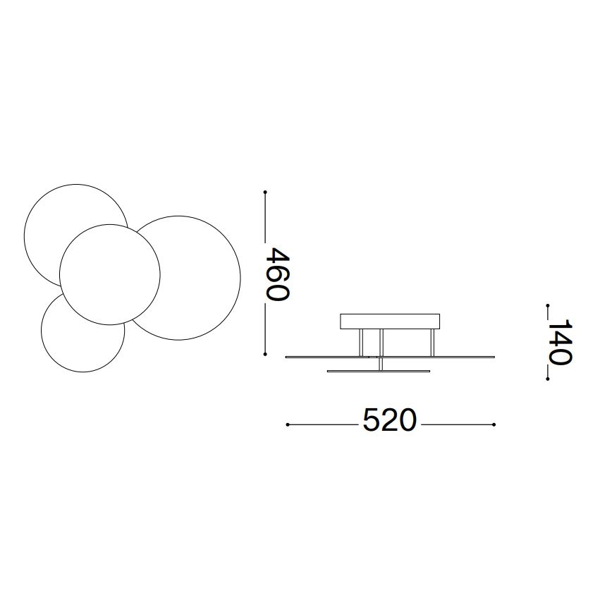 Ideal Lux - LED taklampa CLOUD LED/33W/230V CRI 90 vit