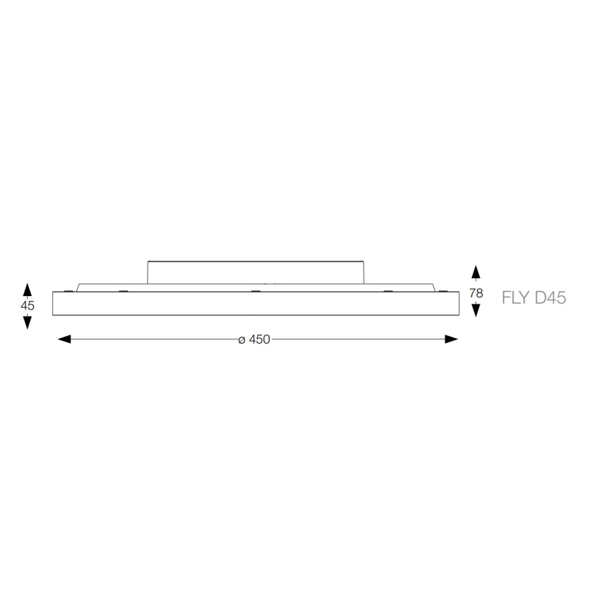 Ideal Lux - LED taklampa FLY LED/26W/230V 2700K diameter 45 cm CRI 90 IP40 vit
