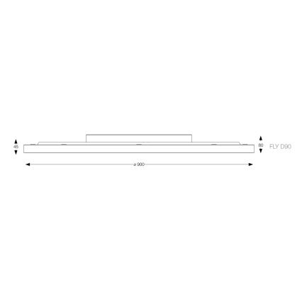 Ideal Lux - LED taklampa FLY LED/68W/230V 4000K diameter 90 cm CRI 90 IP40 vit