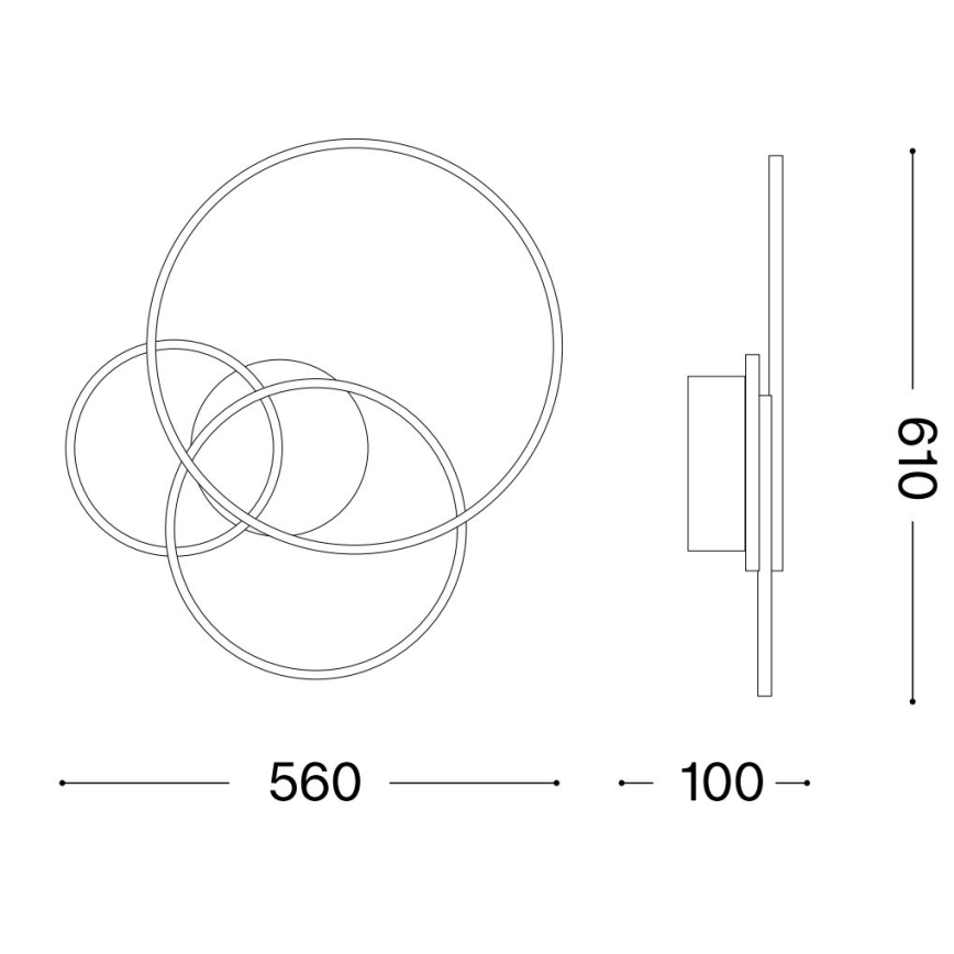 Ideal Lux - LED taklampa FRAME LED/41W/230V
