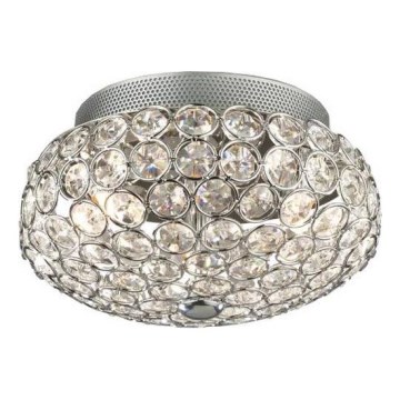 Ideal Lux - LED taklampa i kristall KING 3xG9/3W/230V diameter 25,5 cm skinande krom