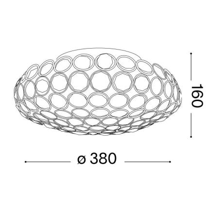 Ideal Lux - LED taklampa i kristall KING 5xG9/3W/230V diameter 38 cm guld