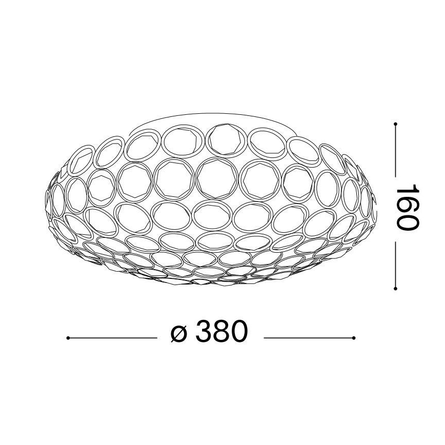 Ideal Lux - LED taklampa i kristall KING 5xG9/3W/230V diameter 38 cm guld