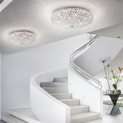 Ideal Lux - LED taklampa i kristall KING 5xG9/3W/230V diameter 38 cm skinande krom