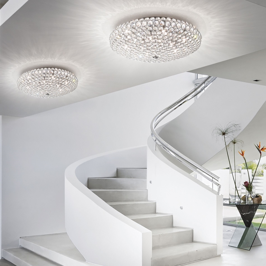 Ideal Lux - LED taklampa i kristall KING 5xG9/3W/230V diameter 38 cm skinande krom