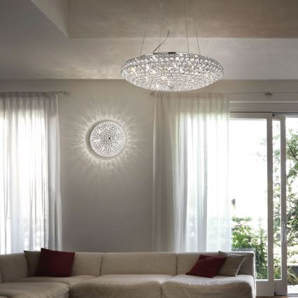 Ideal Lux - LED taklampa i kristall KING 5xG9/3W/230V diameter 38 cm skinande krom