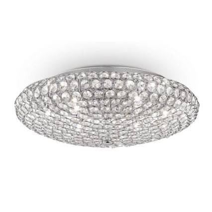 Ideal Lux - LED taklampa i kristall KING 9xG9/3W/230V diameter 53,5 cm skinande krom