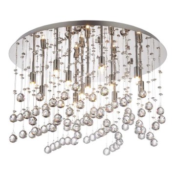 Ideal Lux - LED taklampa i kristall MOONLIGHT 12xG9/3W/230V diameter 60 cm skinande krom