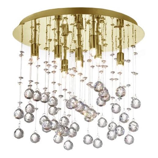 Ideal Lux - LED taklampa i kristall MOONLIGHT 8xG9/3W/230V diameter 40 cm guld