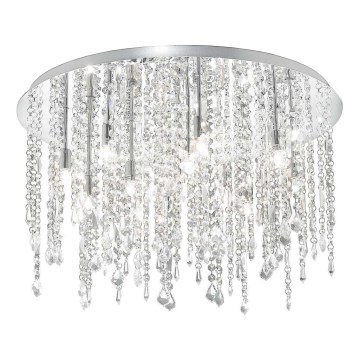Ideal Lux - LED taklampa i kristall ROYAL 12xG9/3W/230V diameter 60 cm skinande krom
