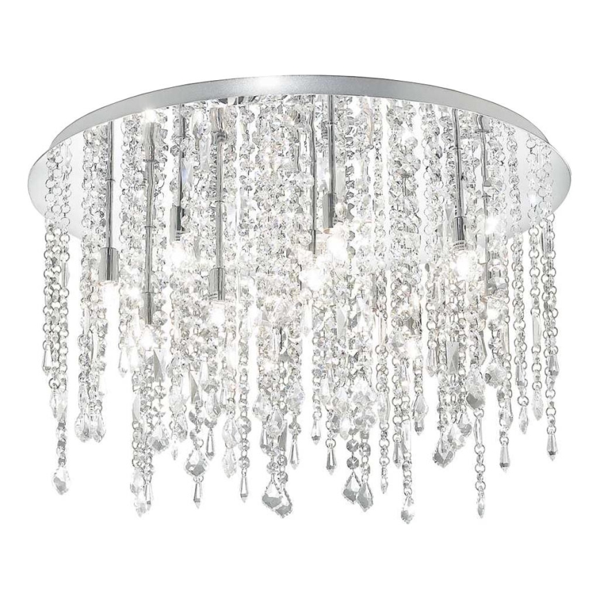 Ideal Lux - LED taklampa i kristall ROYAL 12xG9/3W/230V diameter 60 cm skinande krom