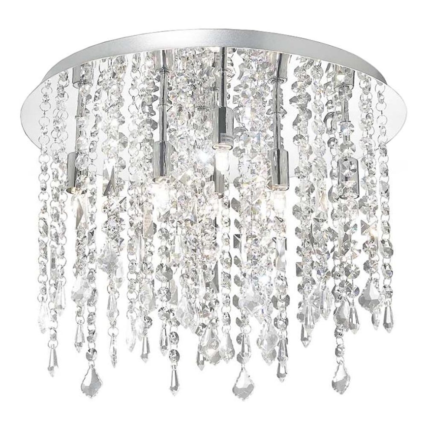 Ideal Lux - LED taklampa i kristall ROYAL 8xG9/3W/230V diameter 40 cm skinande krom