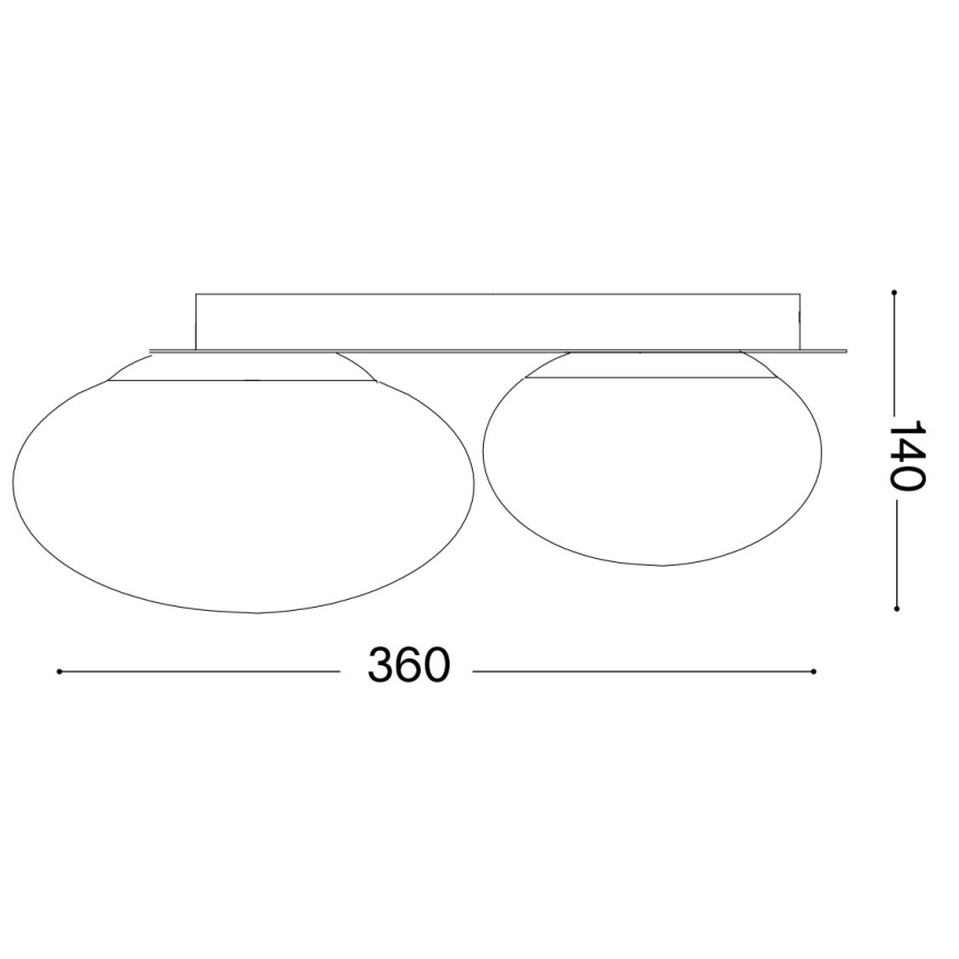 Ideal Lux - LED taklampa NINFEA 2xGX53/9W/230V guld