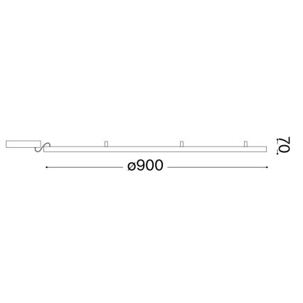 Ideal Lux - LED taklampa ORACLE S LED/53W/230V 2700K diameter 90 cm vit