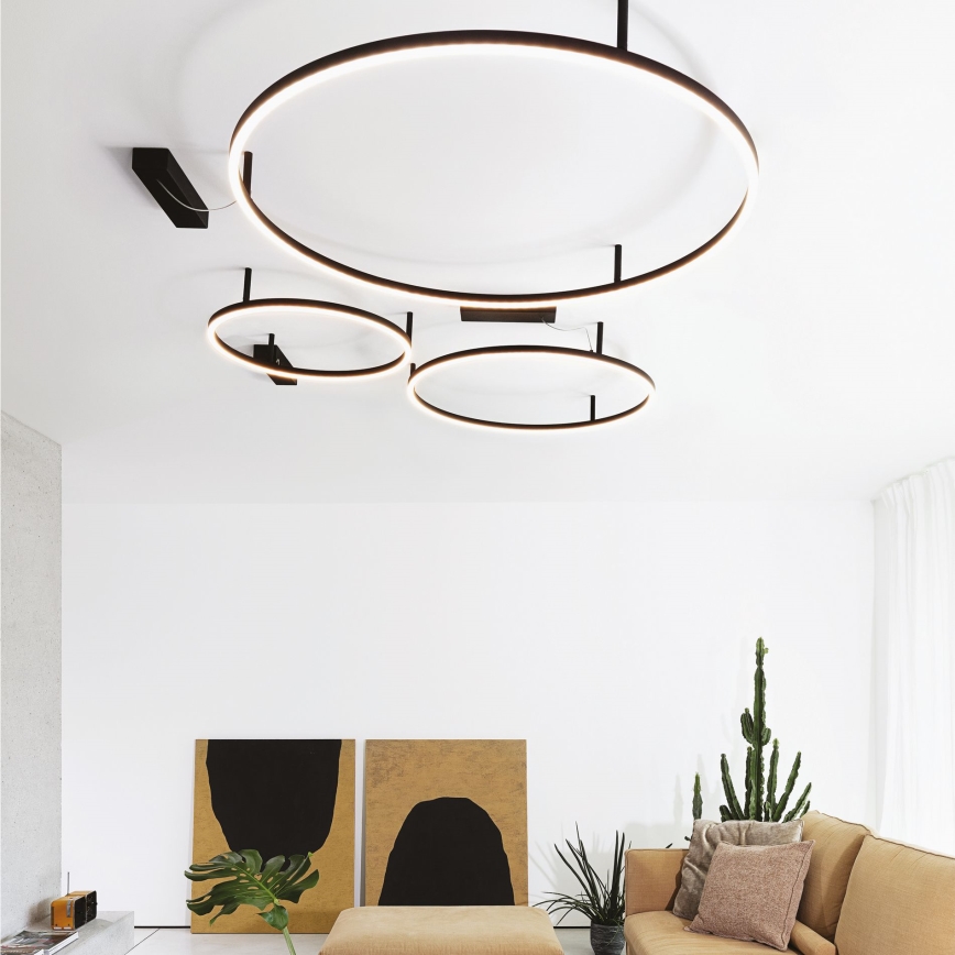 Ideal Lux - LED taklampa ORACLE SLIM LED/29W/230V 2700K diameter 50 cm svart