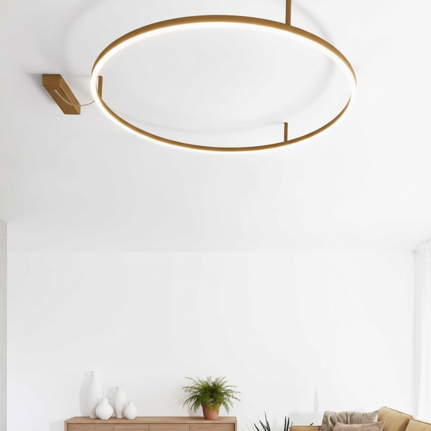 Ideal Lux - LED taklampa ORACLE SLIM LED/37W/230V 3000K CRI 90 Ø 70 cm guld