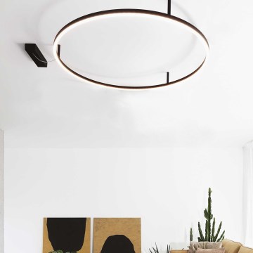 Ideal Lux - LED taklampa ORACLE SLIM LED/55W/230V 3000K diameter 90 cm svart