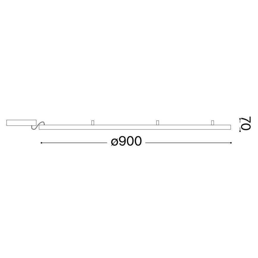 Ideal Lux - LED taklampa ORACLE SLIM LED/55W/230V 3000K diameter 90 cm vit