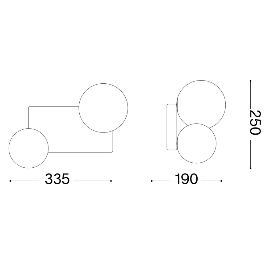 Ideal Lux - LED taklampa PENTA 2xG9/3W/230V guld