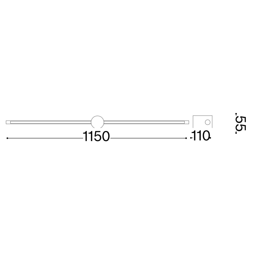 Ideal Lux - LED tavelbelysning FILO LED/16W/230V 115 cm CRI 90 mässing