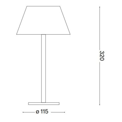 Ideal Lux - LED Touch ljusreglerad lampa PURE LED/1,5W/3,7V CRI 90 IP54 svart
