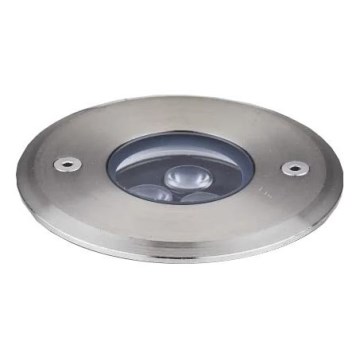 Ideal Lux - LED uppfartsbelysning FLOOR LED/3W/230V diameter 9 cm CRI 90 IP67 skinande krom