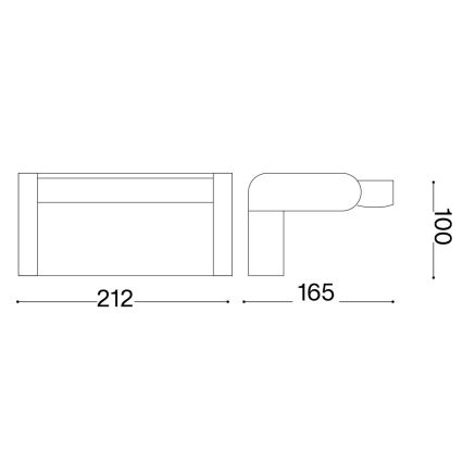 Ideal Lux - LED Utomhus vägglampa med sensor SWIPE LED/21W/230V CRI 90 IP54 antracit