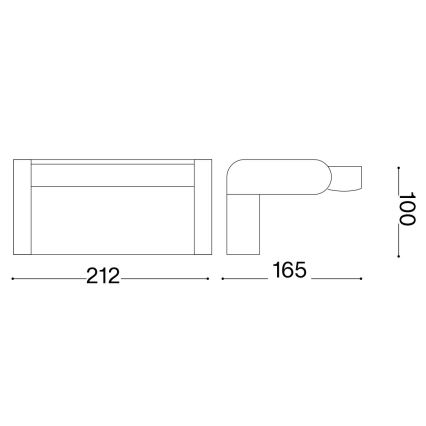 Ideal Lux - LED Utomhus vägglampa med sensor SWIPE LED/21W/230V CRI 90 IP54 brun