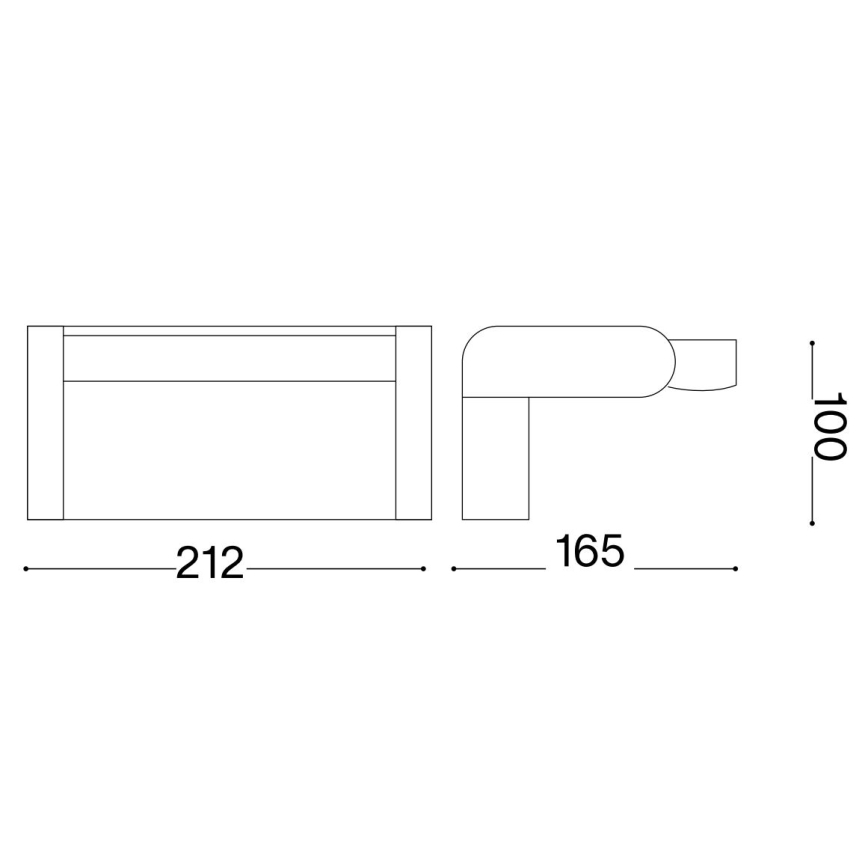 Ideal Lux - LED Utomhus vägglampa med sensor SWIPE LED/21W/230V CRI 90 IP54 brun