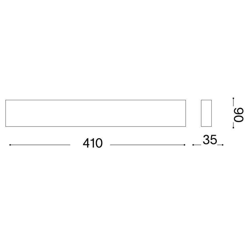 Ideal Lux - LED väggbelysning DELTA LED/14W/230V 4000K 41 cm CRI 90 vit