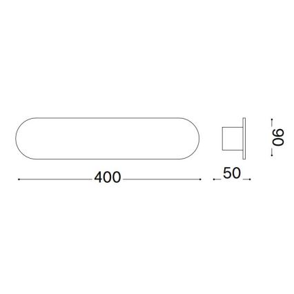 Ideal Lux - LED väggbelysning ECHO LED/20W/230V 40 cm CRI 90 mässing