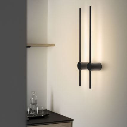 Ideal Lux - LED väggbelysning ESSENCE LED/12W/230V 3000K 70 cm CRI 90 svart