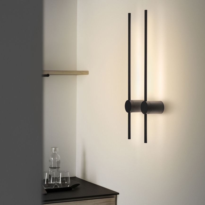 Ideal Lux - LED väggbelysning ESSENCE LED/12W/230V 3000K 70 cm CRI 90 svart