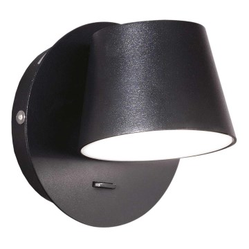 Ideal Lux - LED väggbelysning GIM LED/6W/230V svart