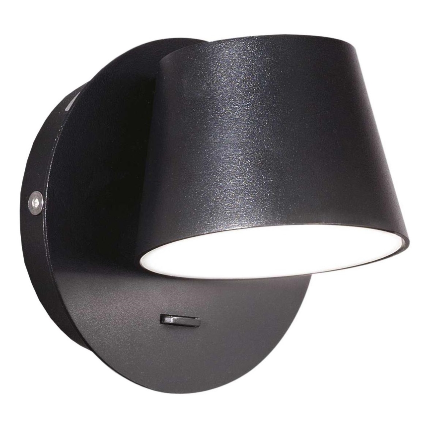 Ideal Lux - LED väggbelysning GIM LED/6W/230V svart