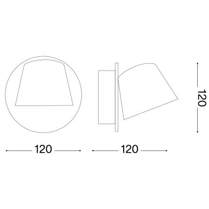 Ideal Lux - LED väggbelysning GIM LED/6W/230V svart