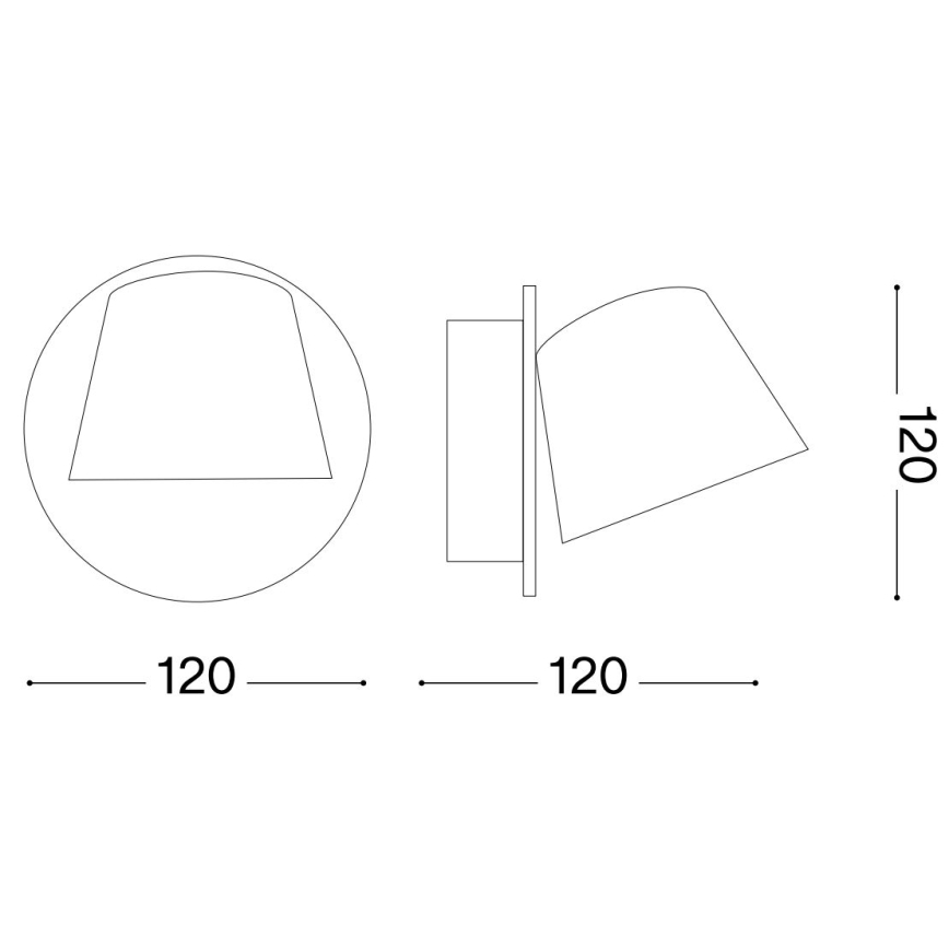 Ideal Lux - LED väggbelysning GIM LED/6W/230V svart
