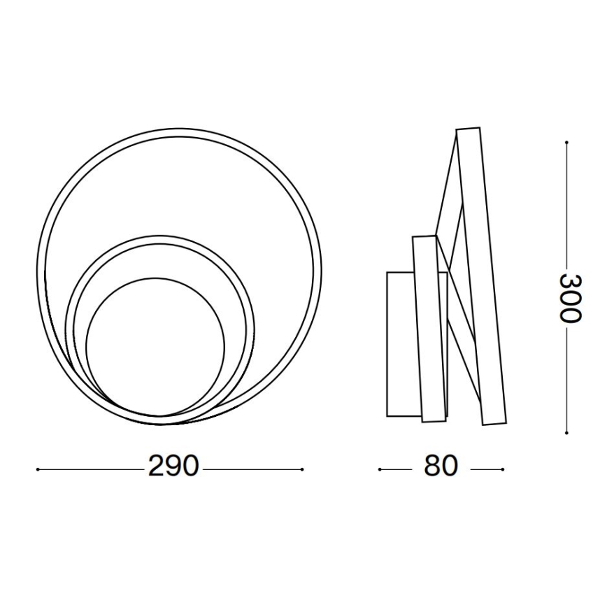 Ideal Lux - LED väggbelysning OZ LED/26W/230V CRI 90 vit